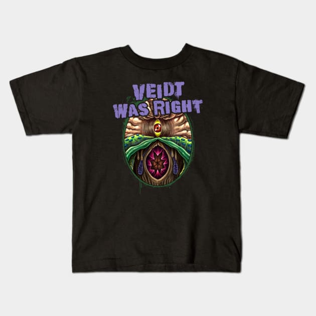 Veidt Was Right (Black Print) Kids T-Shirt by Nerdology